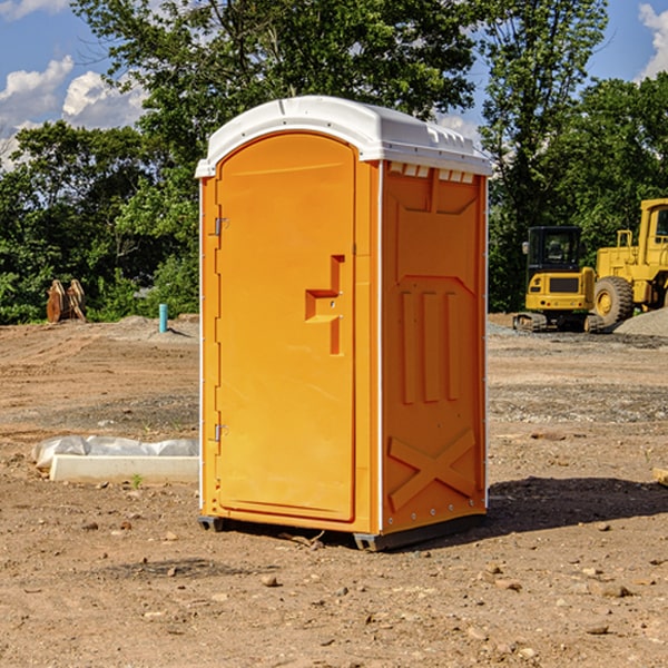 how often are the porta potties cleaned and serviced during a rental period in Rayland Ohio